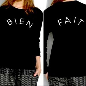 Madewell Bein Fait (well done in French) crewneck sweatshirt